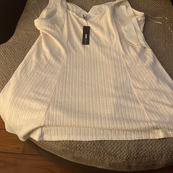 Delicate Touch Mini Dress Cream-3X - Picture 3 of 3